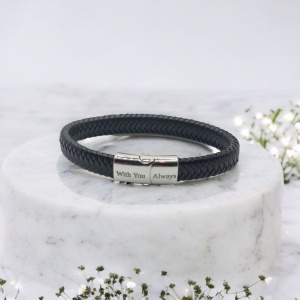 Black & Metal Unisex Bracklet 