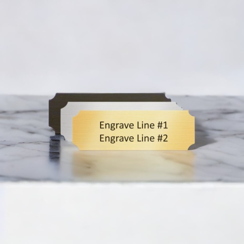 Scalloped Engraved Plate (50x16mm)